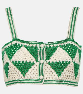 Anna Kosturova Top cropped Maija in crochet