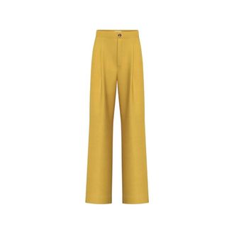 Marella Wide Trousers, female, Yellow, Size: XS Wide Trousers