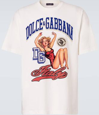 Dolce & Gabbana T-shirt in jersey di cotone con stampa
