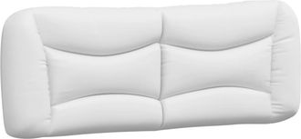 vidaXL Cabecero De Cama Acolchado Hvar Cuero Sint&eacute;tico Blanco 137 Cm Vidaxl