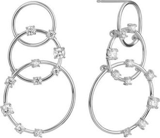 Lana Jewelry 14k Gold Diamond Three Tier Circle Drop Earrings in White Gold at Nordstrom