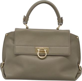 Ferragamo Sofia Satchel Smooth Leather Leather Bag (Pre-Owned)