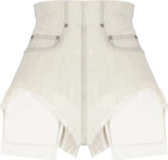 Rick Owens Dirt Cutoffs Shorts - Dames - Denim shorts - Wit - M - Korte Broeken