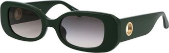 Linda Farrow Stijlvolle Lola Zonnebril voor de Zomer - Dames - Zonnebrillen - Groen - 52 MM - Accessoires