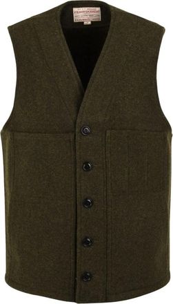 Filson Mackinaw Wool Vest - Heren - Bodywarmers - Groen - S - Wol - Jassen