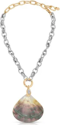 Ettika Mixed Metal Shell Statement Necklace at Nordstrom