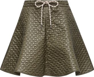 Moncler Moncler Floral-quilted Padded Mini Skirt, Women, Green, Size: 40