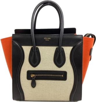 Celine Pre-owned Handbags, female, Multicolor, Size: ONE SIZE Pre-owned Vintage Canvas Handbag