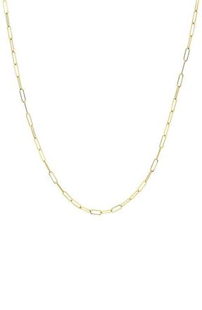 Zoe Lev Jewelry Paper Clip Chain Necklace in Yellow Gold at Nordstrom