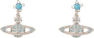 Vivienne Westwood Womens Mini Relief Drop Earrings - Vivienne Westwood Metal Silver Jewelry-Watches