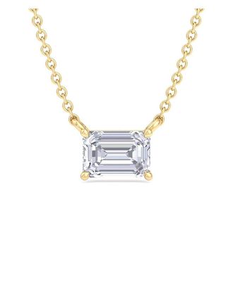 SuperJeweler Superjeweler Gold Over Silver 1.00 Ct. Tw. Lab-Grown Diamond Necklace