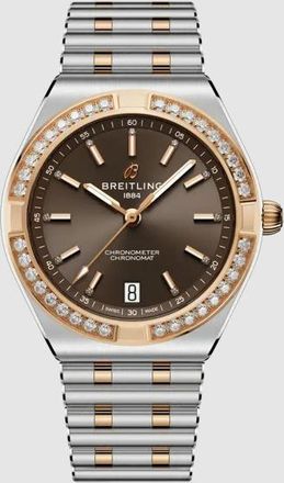 Breitling Chronomat Automatic Diamond Brown Dial Ladies Watch U10320591Q1U1