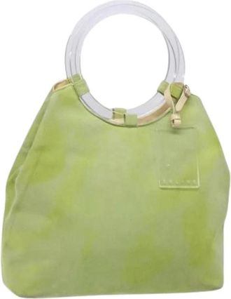 Celine Pre-owned Vintage Handtas - Dames - Vintage Handtas - Groen - ONE Size - Su&egrave;de - Vintage