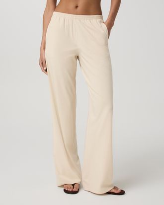 Vuori Clothing Villa Everyday Wideleg - Long | Bleached Sand | XS, Size Extra Small