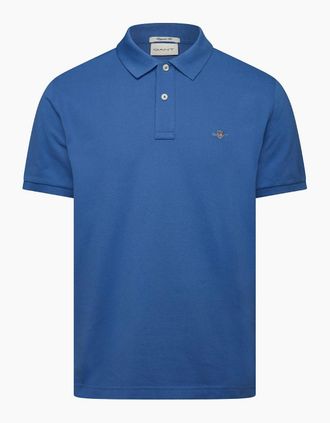 GANT Mens Classic Reg Polo Shirt - Blue - Size: 38