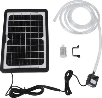 OEM Fuente Solar Estanque - Panel Solar 2,5 W - Bater&iacute;a De Reserva Integrada - Tubo 1,5 M - 10 Boquillas