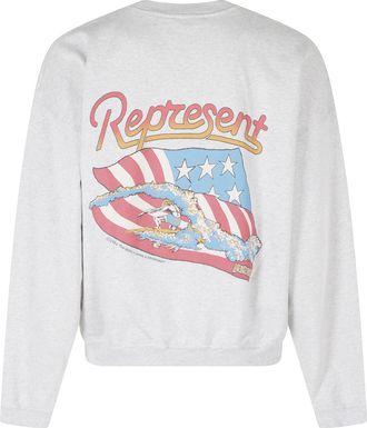 Represent Beach Boys Graphic Print Cotton Sweatshirt