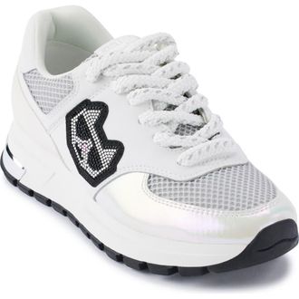 Karl Lagerfeld Mayu Sneaker in Silver/White at Nordstrom Rack, Size 5.5
