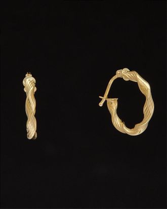 Italian Gold, Inc 14K Italian Gold Textured Twist Hoops