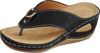 Generic Sandals Women Dressy Summer Flat Strappy Cute Casual Beach Shoes Womens Fashion Orthotic Flip Flops Ladies Slip On Lightweight Athletic Thong Sandals 