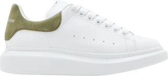 Alexander McQueen White Green Lace-up Sneakers