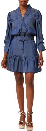 Ciebon Jaya Belted Long Sleeve Minidress in Blue at Nordstrom Rack, Size X-Small