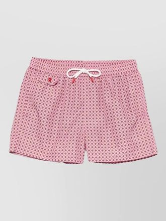 Kiton geometric print swim shorts
