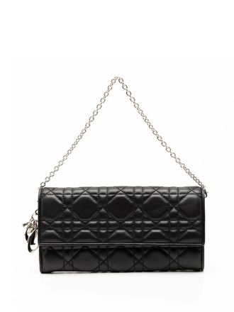 Dior Borsa a tracolla Lady Dior in pelle di agnello con motivo Cannage 2011 - Nero