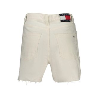 Tommy Hilfiger Frayed-Hem Cotton Denim Shorts - White