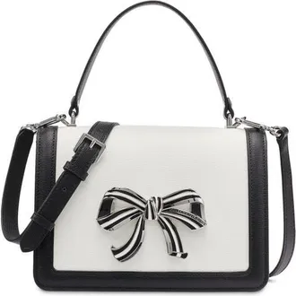 Karl Lagerfeld Simone Satchel in White/black 1 at Nordstrom