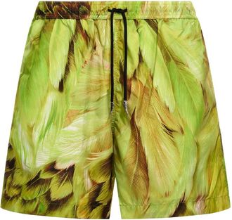 Roberto Cavalli Costume da bagno Plumange con stampa - Verde