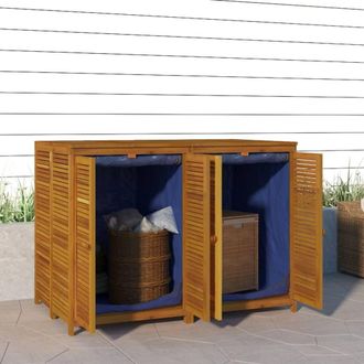 Berkfield Home Garden Storage Box 140x87x104 cm Solid Wood Acacia in Brown | Size: 140 x 87 x 104 cm