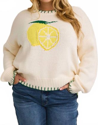 Gilli Kenzie Knit Sweater - Plus In Beige