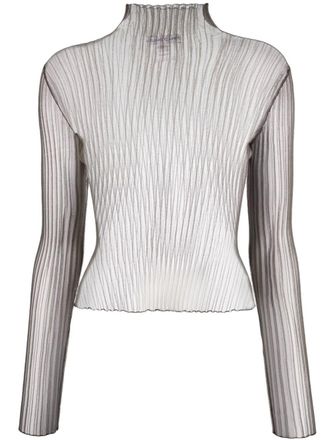 Aisling Camps Modern Mist sheer T-shirt - women - Nylon - S - Grey