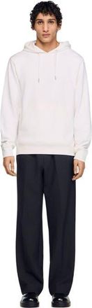Sandro Logo hoodie in Optic White at Nordstrom, Size Xx-Large