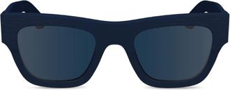 Calvin Klein Occhiali da sole squadrati con lenti colorate - Blu