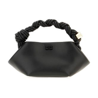 Ganni Handbags, female, Black, Size: ONE SIZE Mini Bou Tote Bag