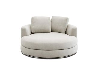Castlery Hamilton Swivel Armchair 51.2 Customized, Cream, Spill Resistant, 360&deg; Swivel for Castlery Chairs