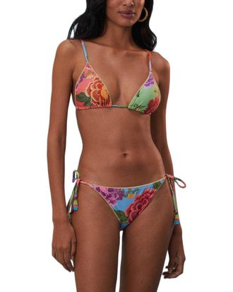 Farm Rio Farm Rio Flower Scarves Tie Side Bikini Top