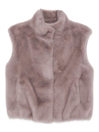 Herno sleeveless faux-fur gilet - women - Acetate/Polyester/Polyester - 42 - Purple