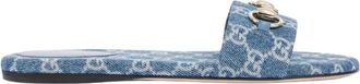 Gucci L.s. Denim Lase Sandal - Dames - Sandalen - Blauw - 36 EU - Denim - Schoenen