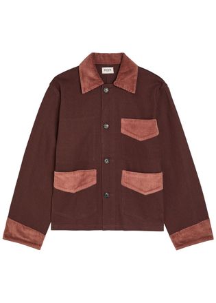 Bode Craft Corduroy-trimmed Denim Jacket - Brown - S (UK8-10 / S)