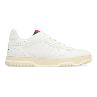 Gucci Sneakers, female, White, 4 UK, Re-Web leather low-top Trainers