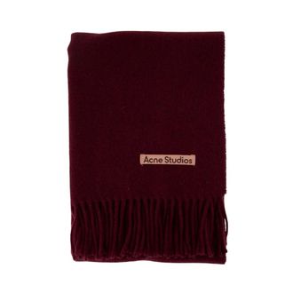Acne Studios Bufanda de Lana Borgo&ntilde;a - Accessories - unisex - Rojo - ONE SIZE