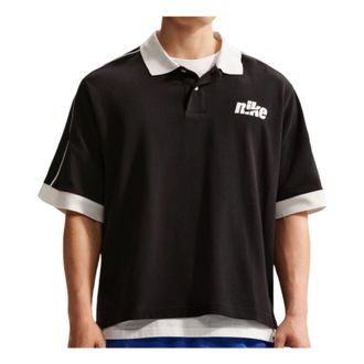 Nike Sportswear Club Oversized Polo Shirt Black Sail IF0724-010