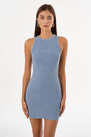 LaMarque TIRIL | Tank Mini Dress in Distressed Blue at Nordstrom, Size X-Small