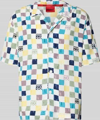 HUGO BOSS Relaxed Fit Freizeithemd aus reiner Viskose Modell BEACH in Royal, Gr&ouml;&szlig;e XXL