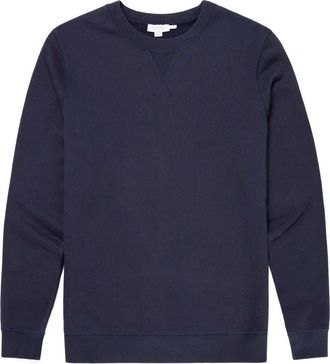 Sunspel Loopback Sweatshirt - Heren - Sweatshirts - Blauw - 2XL - Katoen - Hoodies & sweatvesten