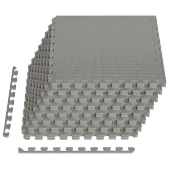 vidaXL Alfombrillas De Piso 24 Uds. Gris 8,64 M&sup2; Espuma Eva Vidaxl
