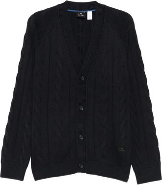 Paul Smith Cardigan in maglia a trecce - Blu